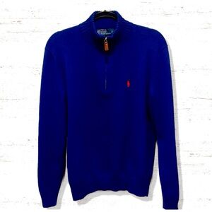 Polo by Ralph Lauren Royal Blue Men’s 1/4 Zip Pullover/Sweater Size Medium